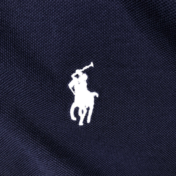 Ralph Lauren POLO GOLF Polo Golf short sleeve polo shirt for men size L Pima Cotton navy blue type Vintage Second Hand