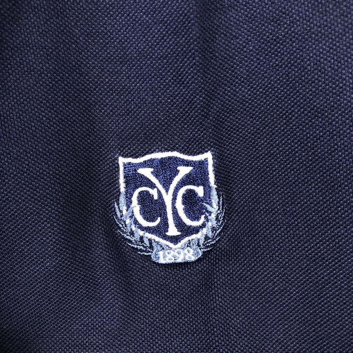Ralph Lauren POLO GOLF Polo Golf short sleeve polo shirt for men size L Pima Cotton navy blue type Vintage Second Hand