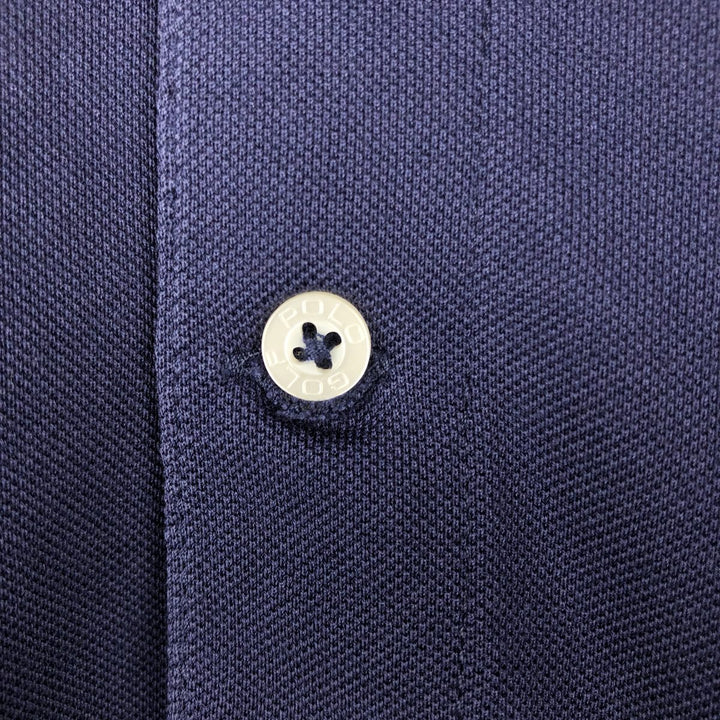 Ralph Lauren POLO GOLF Polo Golf short sleeve polo shirt for men size L Pima Cotton navy blue type Vintage Second Hand