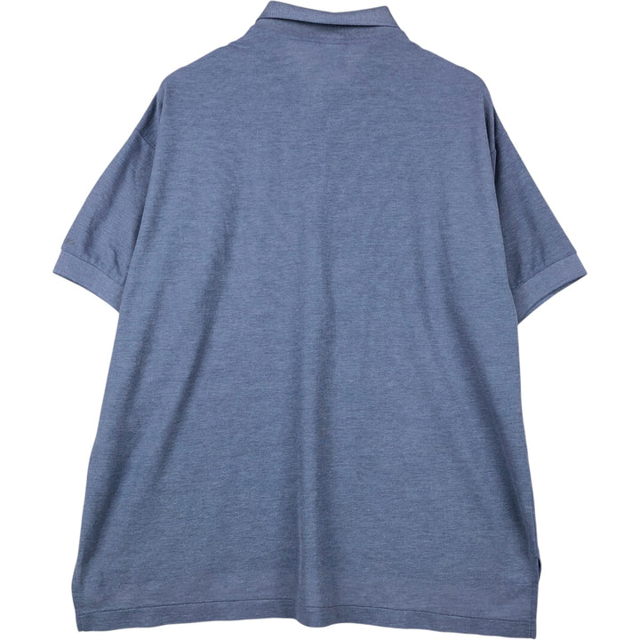 90'S Levi's short sleeve polo shirt, men's XL size, vintage polyester Blue type light blue Vintage Second Hand