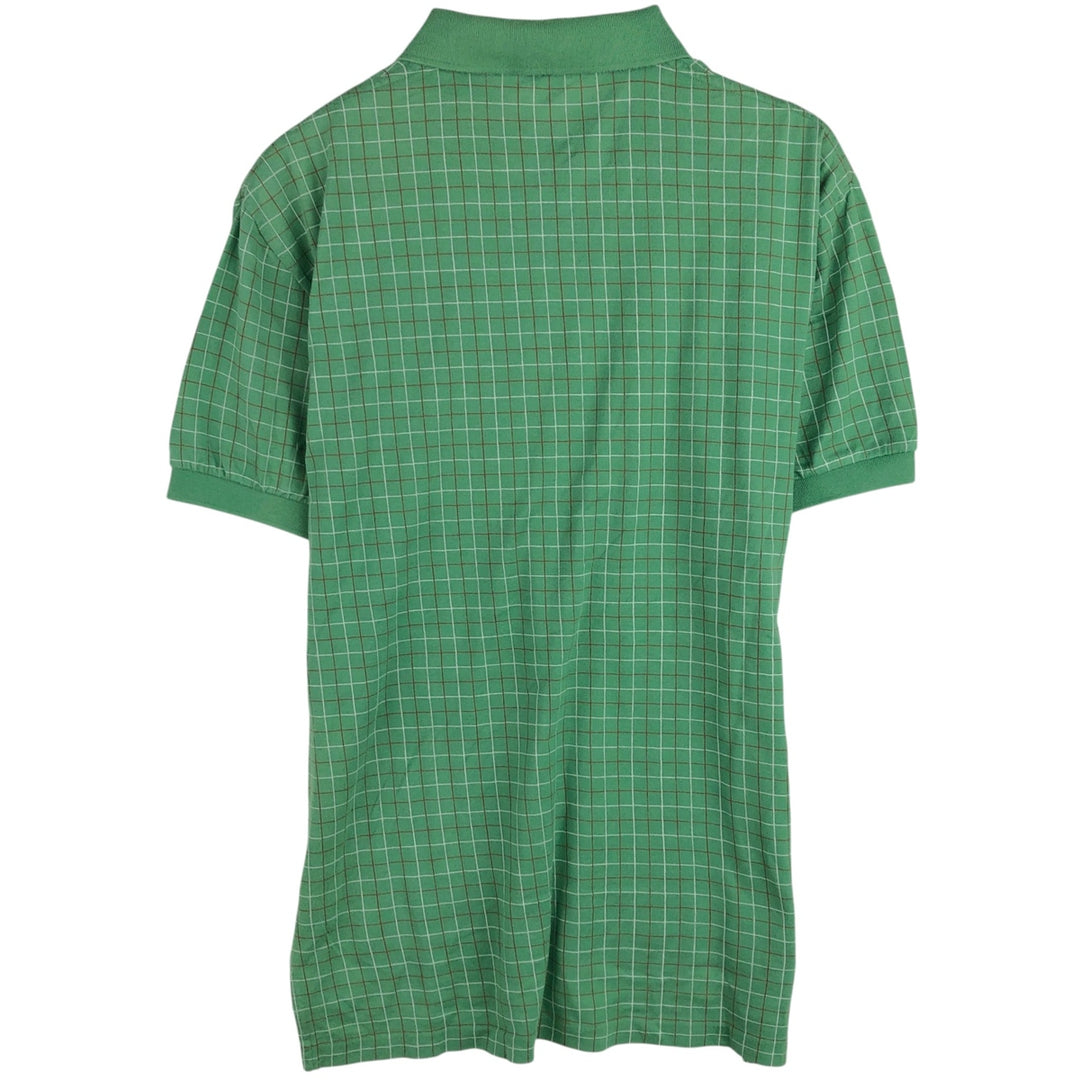 Ralph Lauren POLO by Ralph Lauren Short-Sleeve Check Polo Shirt, Men's Size S (approx.) cotton green type Vintage Second Hand