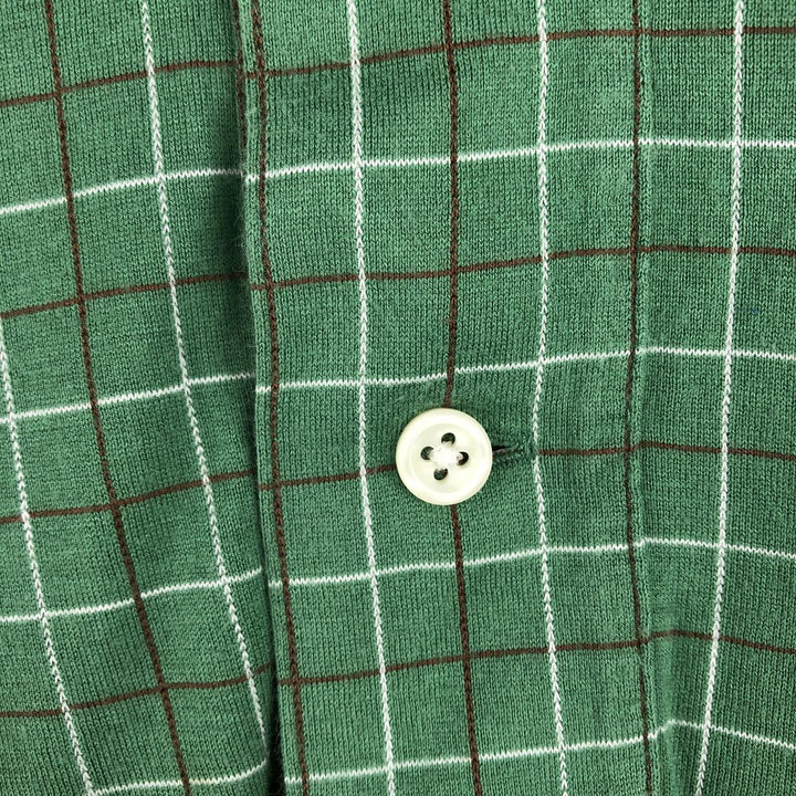 Ralph Lauren POLO by Ralph Lauren Short-Sleeve Check Polo Shirt, Men's Size S (approx.) cotton green type Vintage Second Hand