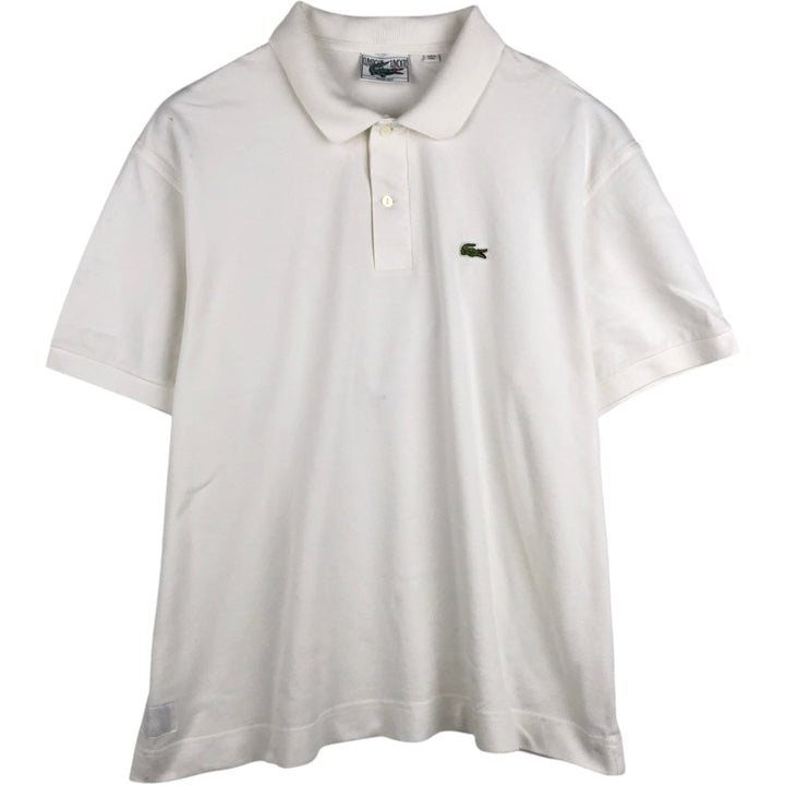 Lacoste short sleeve polo shirt, men's XL size cotton white type Vintage Second Hand