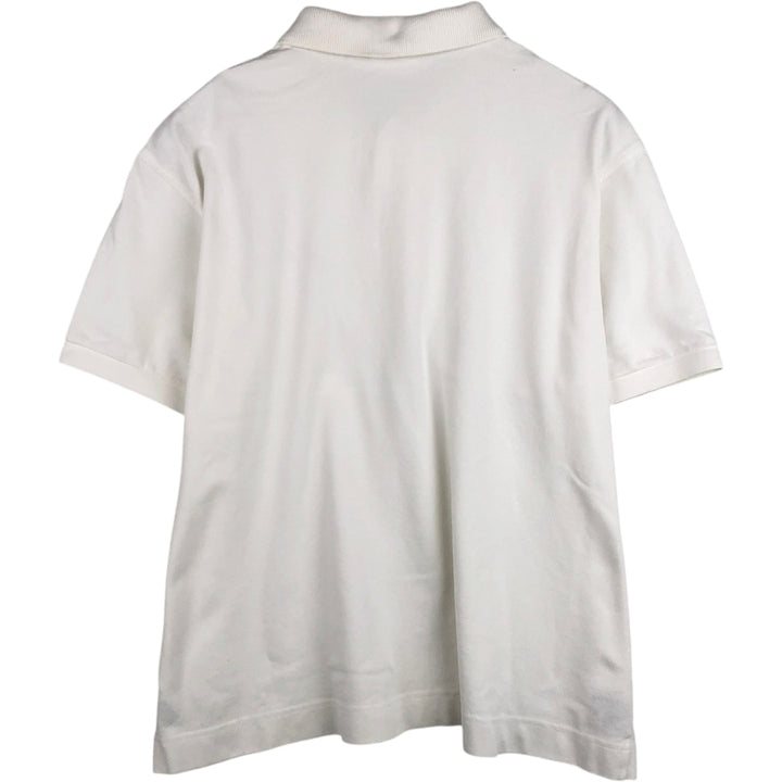 Lacoste short sleeve polo shirt, men's XL size cotton white type Vintage Second Hand