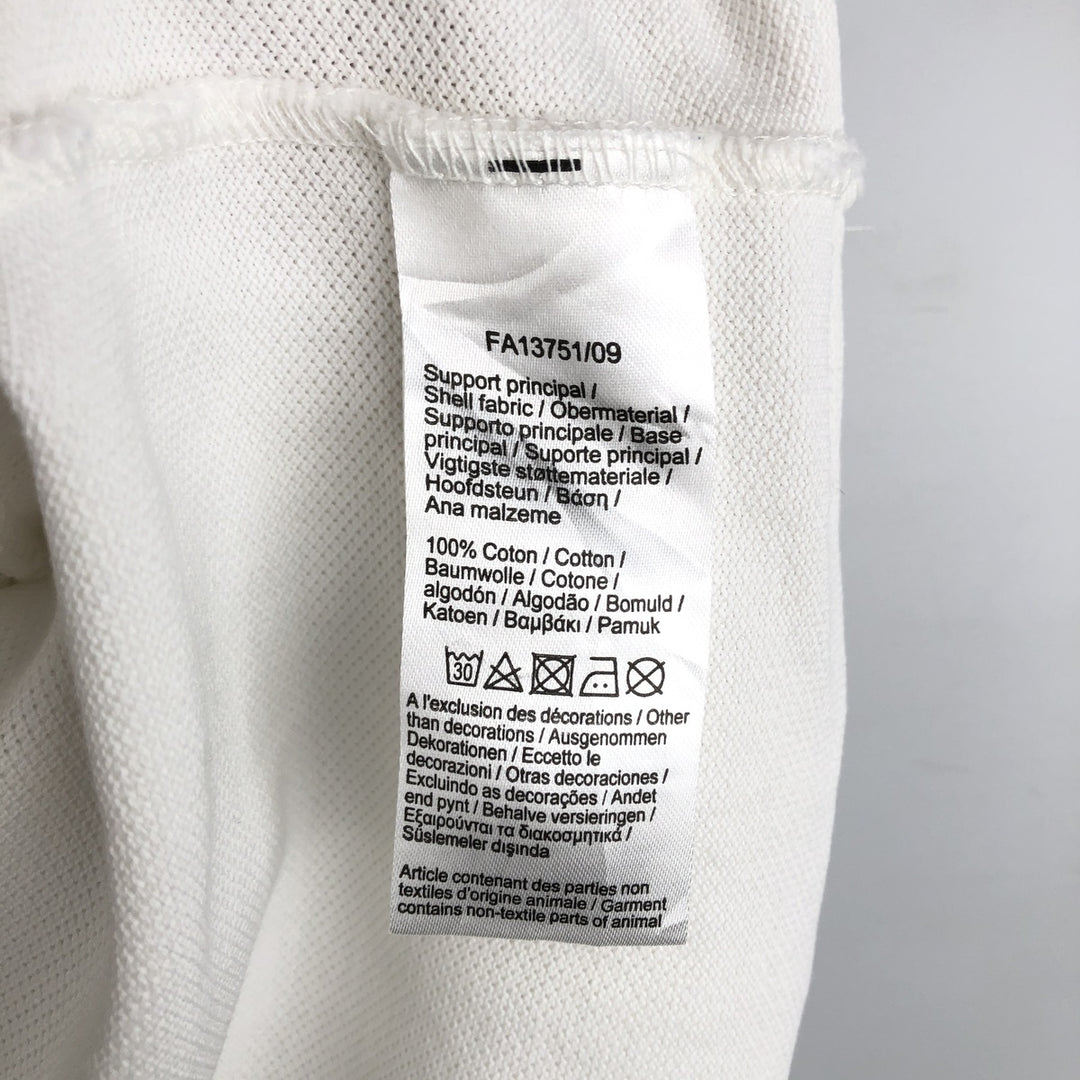 Lacoste short sleeve polo shirt, men's XL size cotton white type Vintage Second Hand