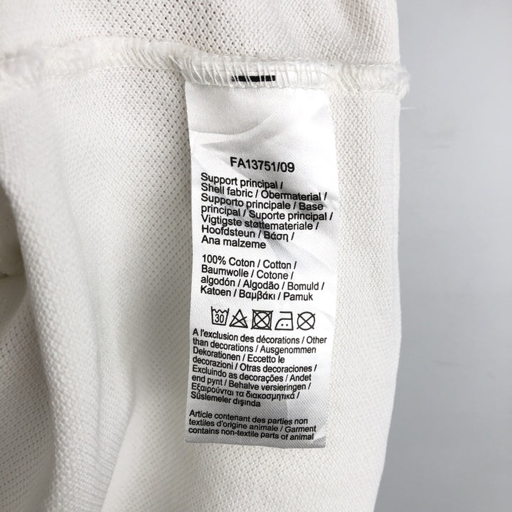 Lacoste short sleeve polo shirt, men's XL size cotton white type Vintage Second Hand