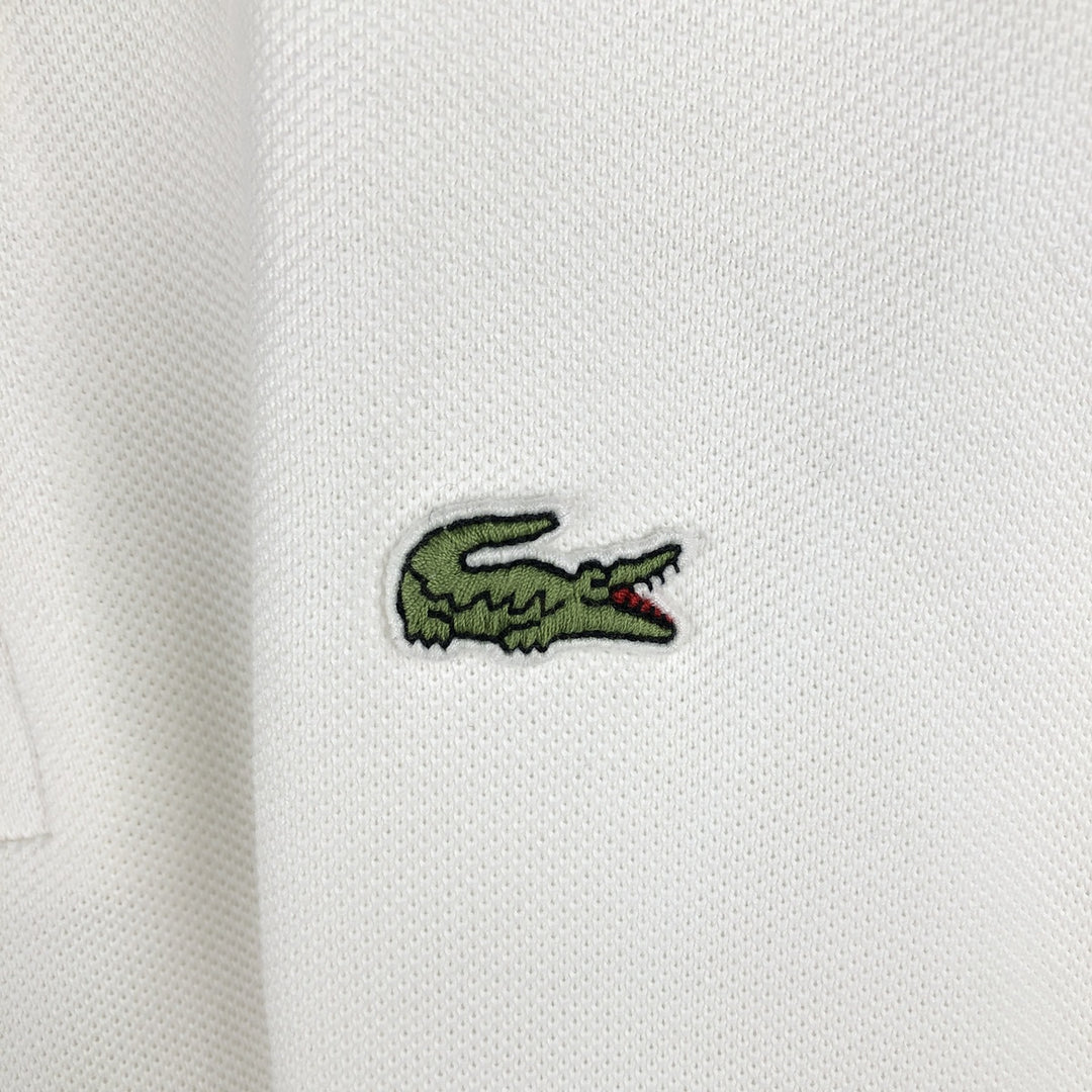 Lacoste short sleeve polo shirt, men's XL size cotton white type Vintage Second Hand