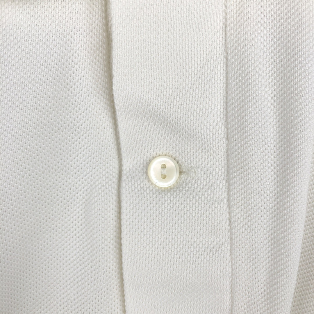Lacoste short sleeve polo shirt, men's XL size cotton white type Vintage Second Hand
