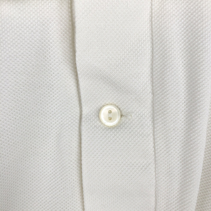 Lacoste short sleeve polo shirt, men's XL size cotton white type Vintage Second Hand