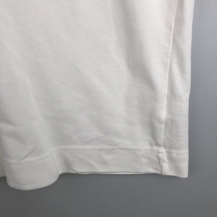 Lacoste short sleeve polo shirt, men's XL size cotton white type Vintage Second Hand