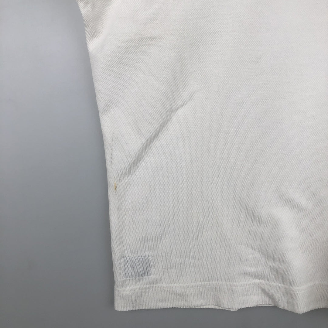 Lacoste short sleeve polo shirt, men's XL size cotton white type Vintage Second Hand