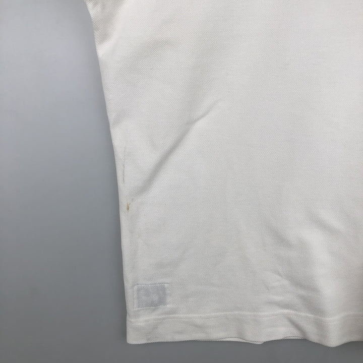 Lacoste short sleeve polo shirt, men's XL size cotton white type Vintage Second Hand