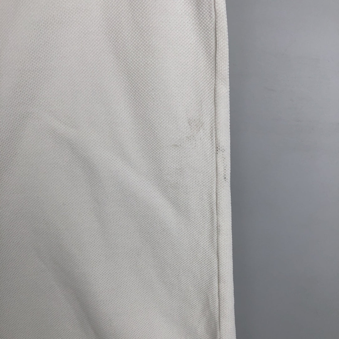 Lacoste short sleeve polo shirt, men's XL size cotton white type Vintage Second Hand