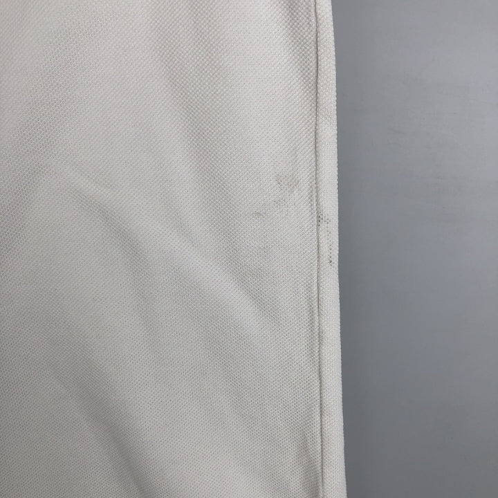 Lacoste short sleeve polo shirt, men's XL size cotton white type Vintage Second Hand