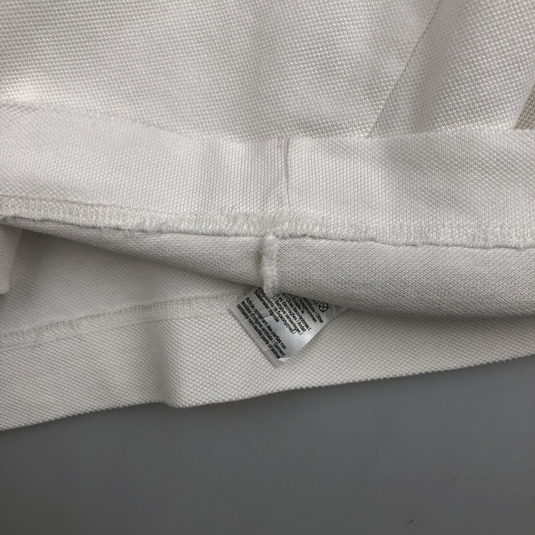 Lacoste short sleeve polo shirt, men's XL size cotton white type Vintage Second Hand