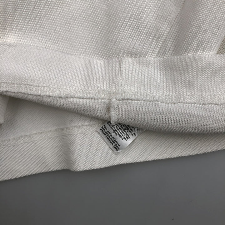 Lacoste short sleeve polo shirt, men's XL size cotton white type Vintage Second Hand