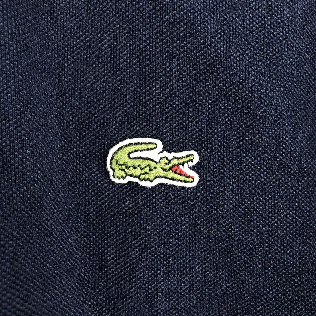 Lacoste LACOSTE French design short sleeve polo shirt men's size L cotton navy blue type Vintage Second Hand