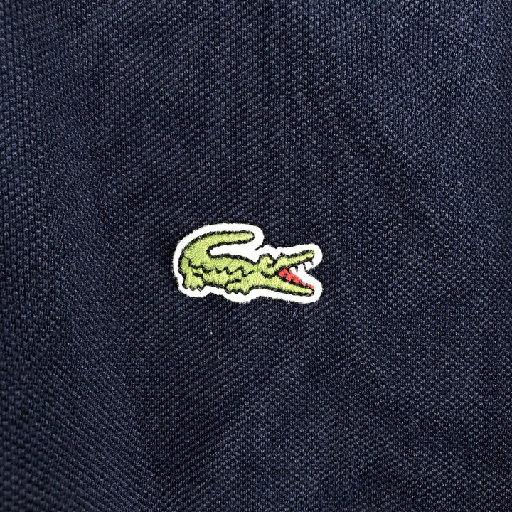 Lacoste LACOSTE French design short sleeve polo shirt men's size L cotton navy blue type Vintage Second Hand
