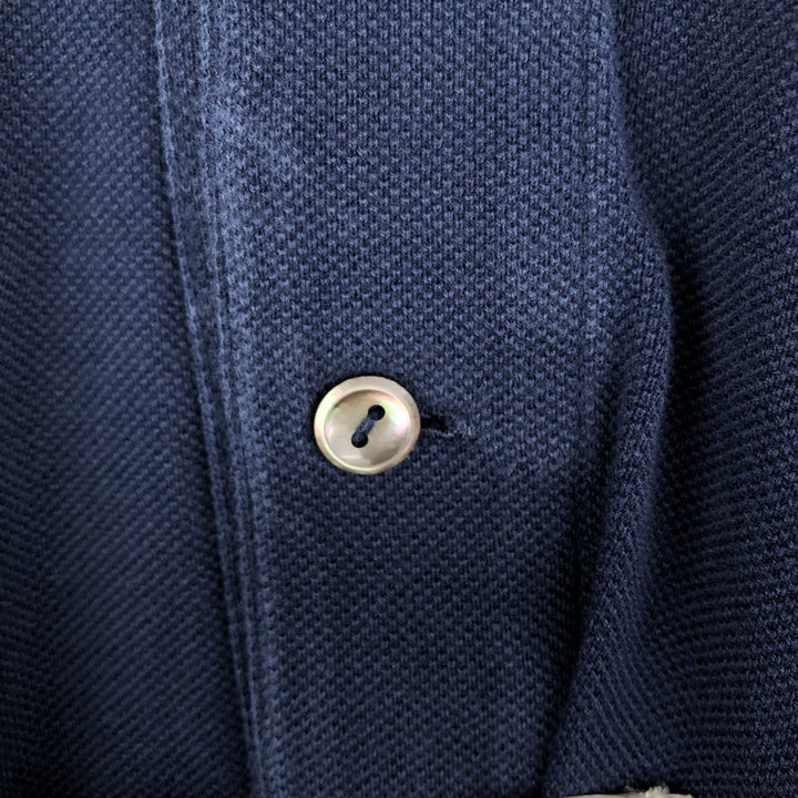 Lacoste LACOSTE French design short sleeve polo shirt men's size L cotton navy blue type Vintage Second Hand