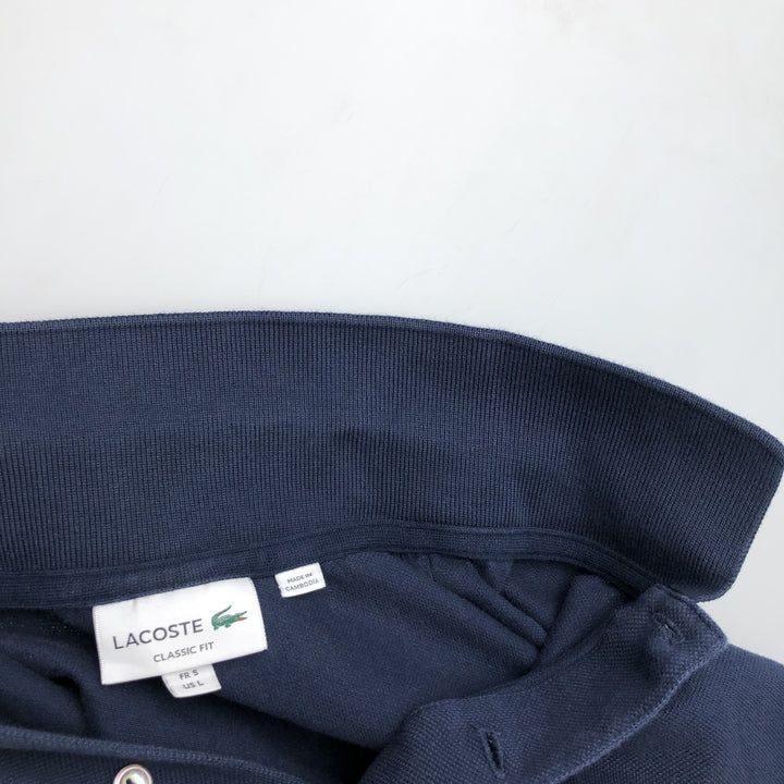 Lacoste LACOSTE French design short sleeve polo shirt men's size L cotton navy blue type Vintage Second Hand