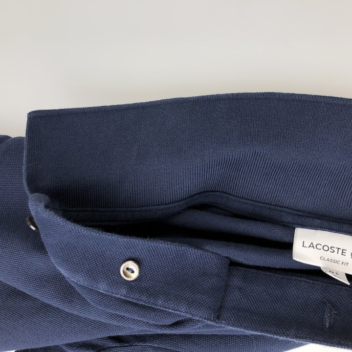 Lacoste LACOSTE French design short sleeve polo shirt men's size L cotton navy blue type Vintage Second Hand