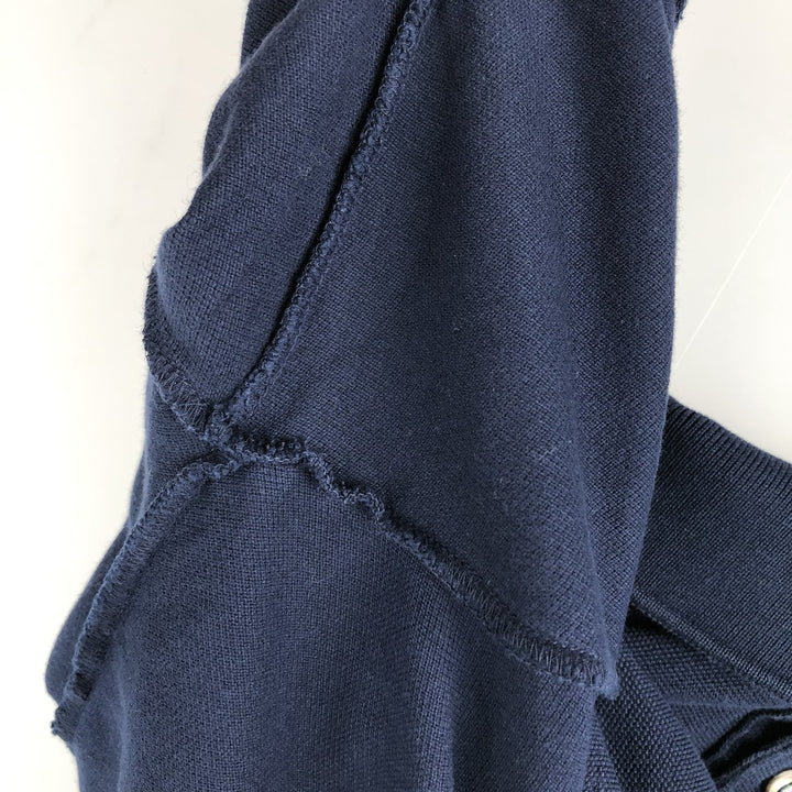 Lacoste LACOSTE French design short sleeve polo shirt men's size L cotton navy blue type Vintage Second Hand