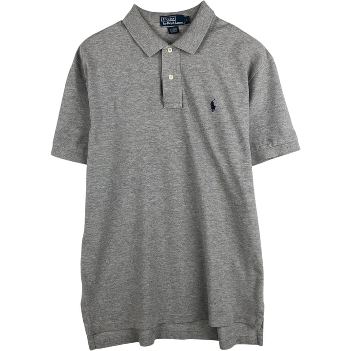 Ralph Lauren POLO by Ralph Lauren short sleeve polo shirt, men's size L cotton gray type Vintage Second Hand