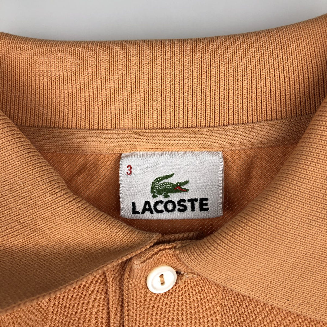 Lacoste LACOSTE short sleeve polo shirt size 3, men's size S cotton orange type Vintage Second Hand