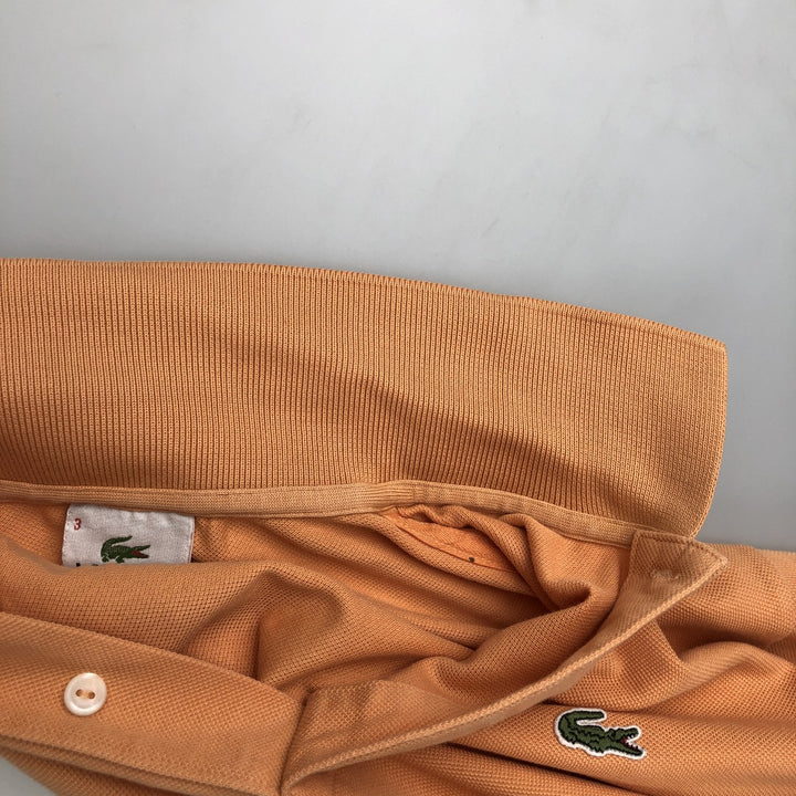 Lacoste LACOSTE short sleeve polo shirt size 3, men's size S cotton orange type Vintage Second Hand