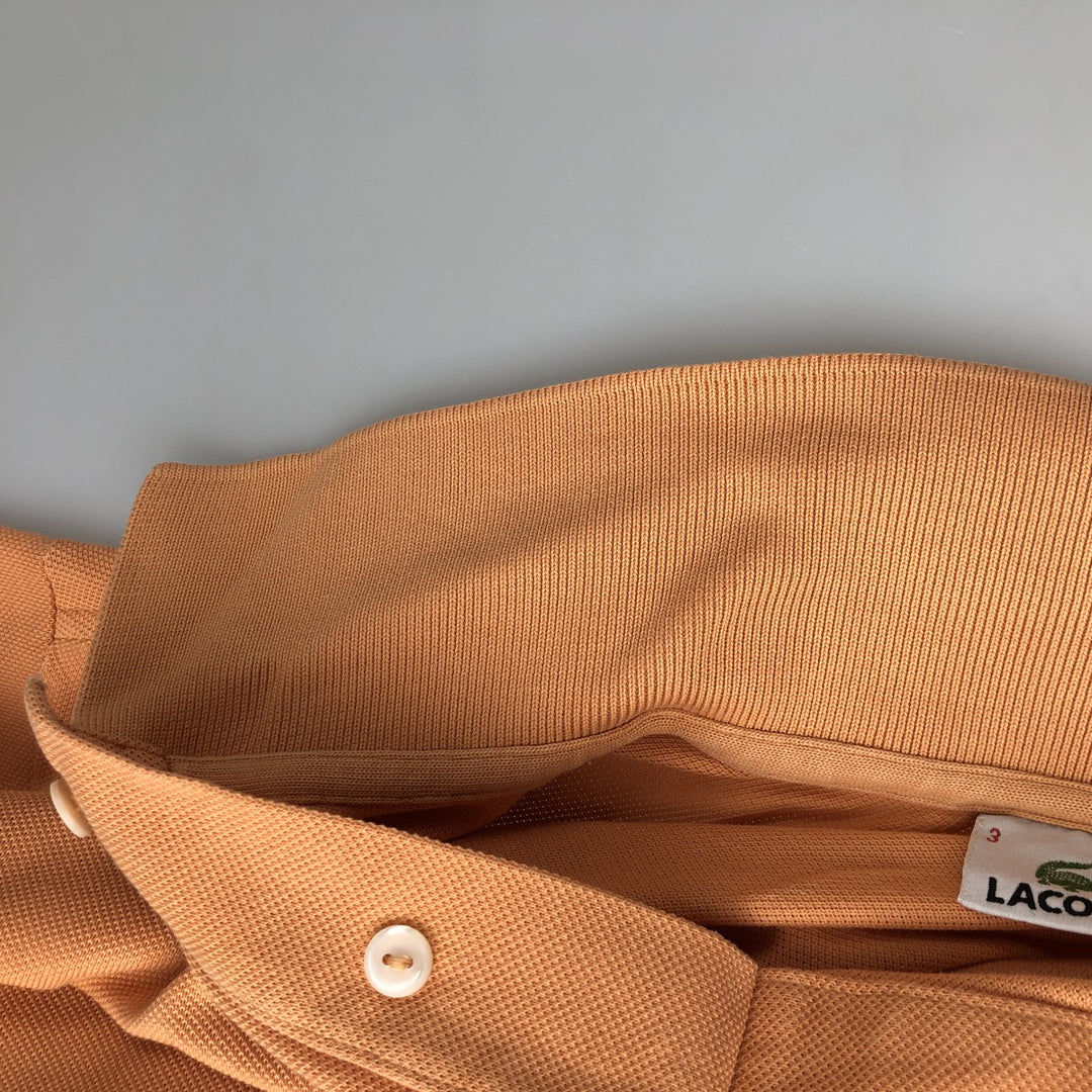 Lacoste LACOSTE short sleeve polo shirt size 3, men's size S cotton orange type Vintage Second Hand