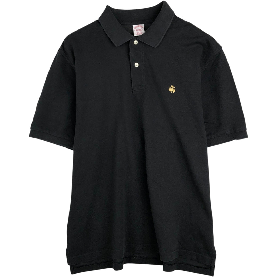 Brooks Brothers Est.1818 Short-Sleeve Polo Shirt, Men's Size L (approx.) cotton black type Vintage Second Hand