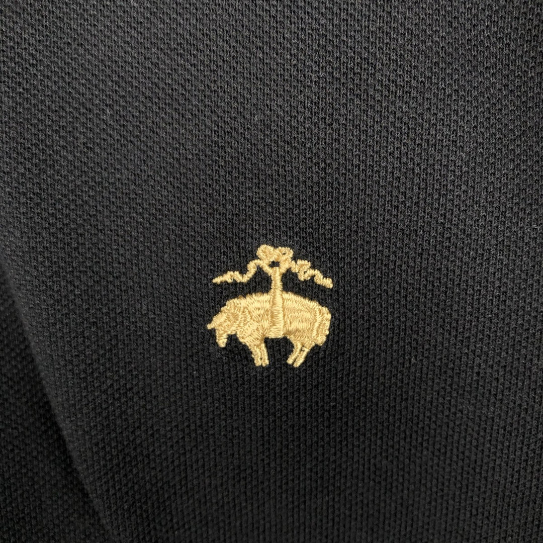 Brooks Brothers Est.1818 Short-Sleeve Polo Shirt, Men's Size L (approx.) cotton black type Vintage Second Hand