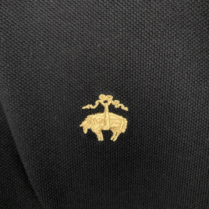 Brooks Brothers Est.1818 Short-Sleeve Polo Shirt, Men's Size L (approx.) cotton black type Vintage Second Hand