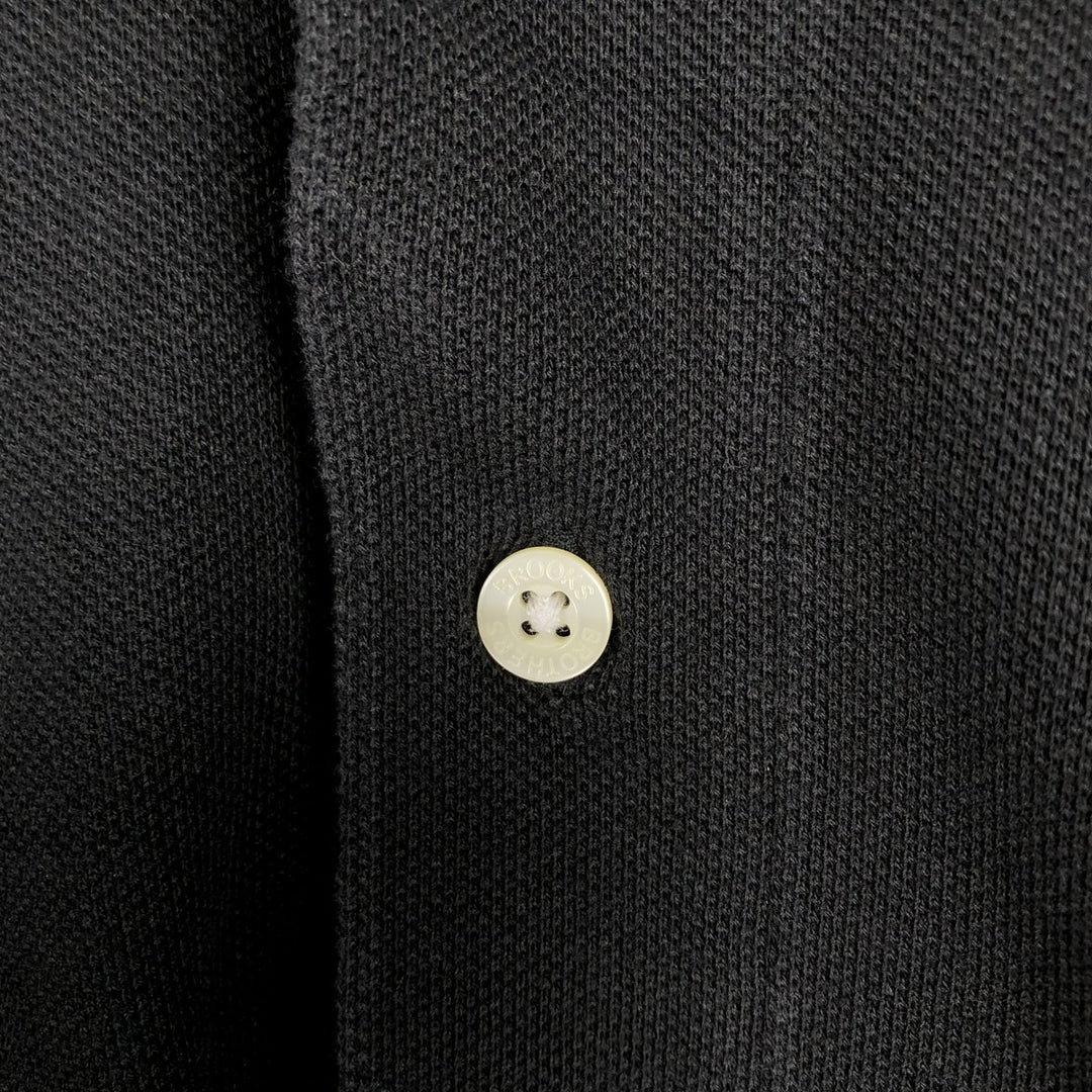 Brooks Brothers Est.1818 Short-Sleeve Polo Shirt, Men's Size L (approx.) cotton black type Vintage Second Hand