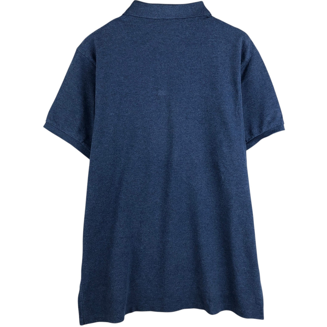Ralph Lauren POLO by Ralph Lauren CUSTOM FIT short sleeve polo shirt, men's XL size cotton blue type Vintage Second Hand