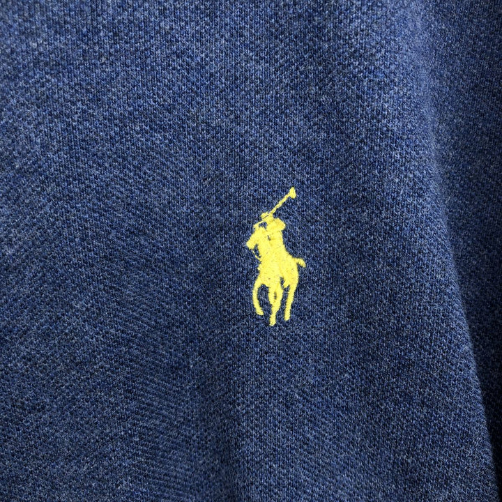 Ralph Lauren POLO by Ralph Lauren CUSTOM FIT short sleeve polo shirt, men's XL size cotton blue type Vintage Second Hand
