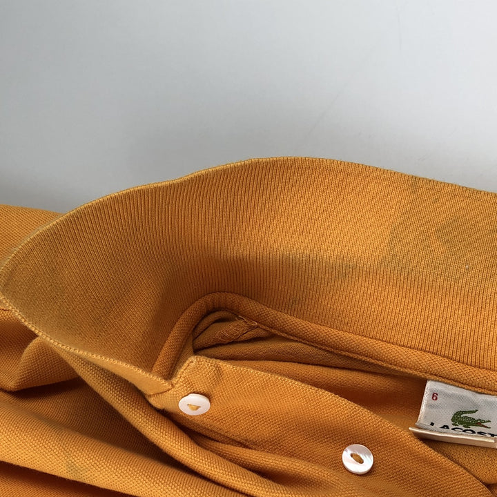Lacoste LACOSTE French design short sleeve polo shirt size 6 men's XL equivalent cotton orange type Vintage Second Hand