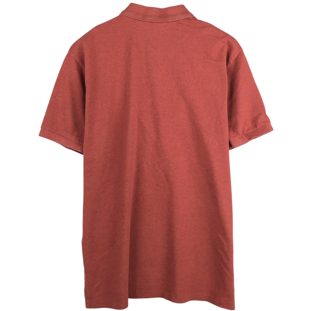Ralph Lauren POLO by Ralph Lauren short sleeve polo shirt, men's XL size cotton red type reddish brown Vintage Second Hand
