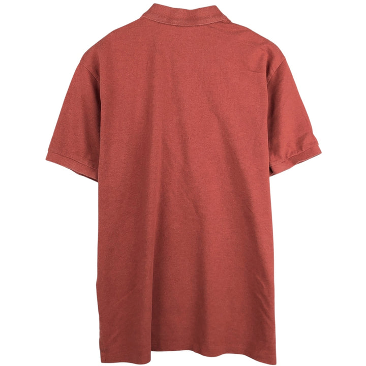 Ralph Lauren POLO by Ralph Lauren short sleeve polo shirt, men's XL size cotton red type reddish brown Vintage Second Hand
