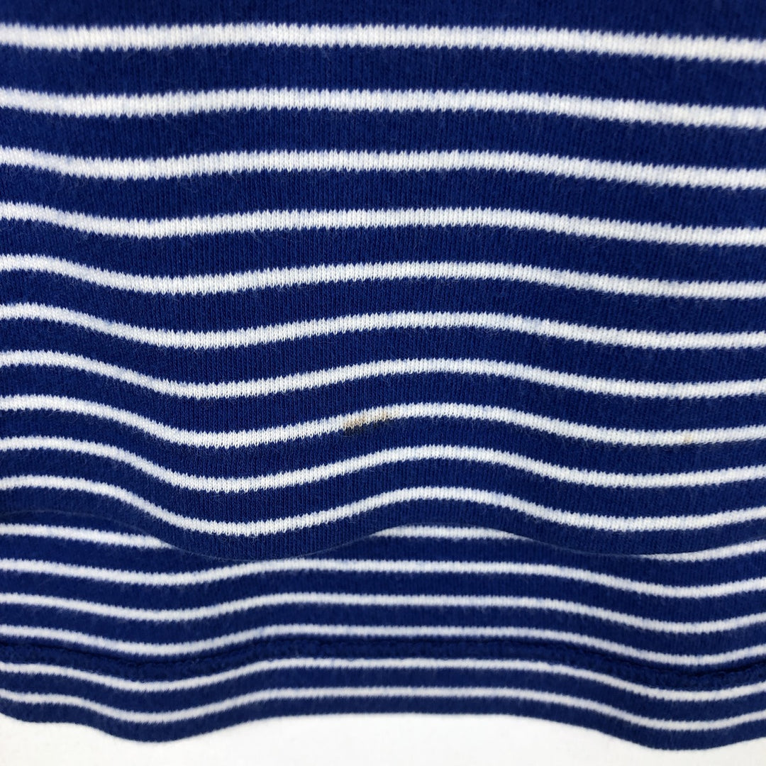 Ralph Lauren POLO by Ralph Lauren short sleeve striped polo shirt, men's XL size cotton blue type Vintage Second Hand