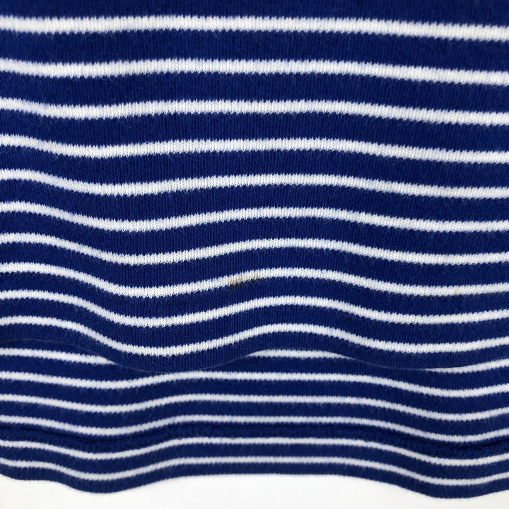 Ralph Lauren POLO by Ralph Lauren short sleeve striped polo shirt, men's XL size cotton blue type Vintage Second Hand