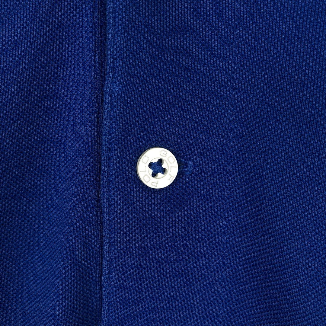 Ralph Lauren POLO GOLF PRO FIT Short-Sleeve Polo Shirt, Men's Size L (approx.) Pima Cotton blue type Vintage Second Hand