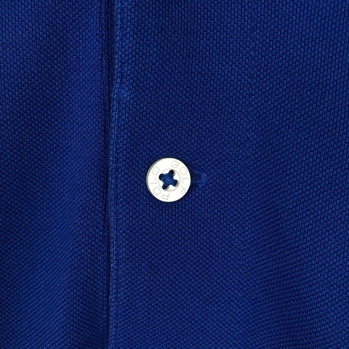 Ralph Lauren POLO GOLF PRO FIT Short-Sleeve Polo Shirt, Men's Size L (approx.) Pima Cotton blue type Vintage Second Hand