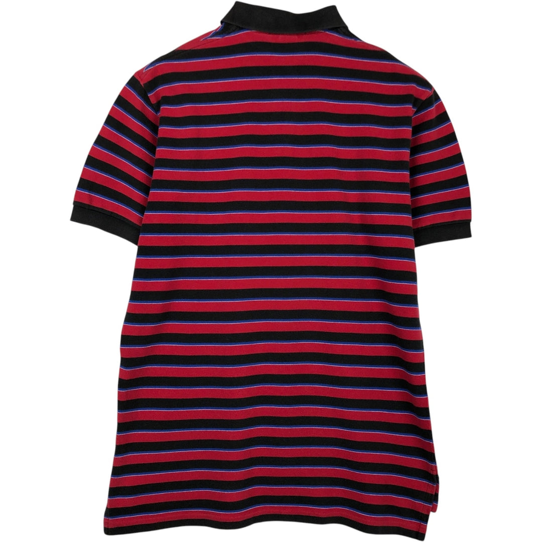 Ralph Lauren POLO by Ralph Lauren short sleeve striped polo shirt, men's size L cotton red type Vintage Second Hand