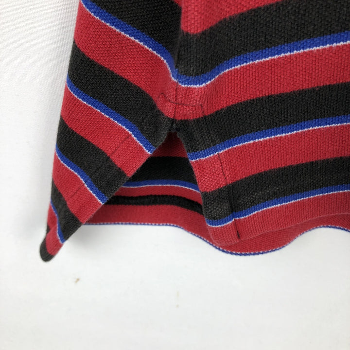Ralph Lauren POLO by Ralph Lauren short sleeve striped polo shirt, men's size L cotton red type Vintage Second Hand
