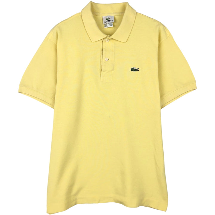 Lacoste LACOSTE French design short sleeve polo shirt size 4, men's M size cotton yellow type Vintage Second Hand