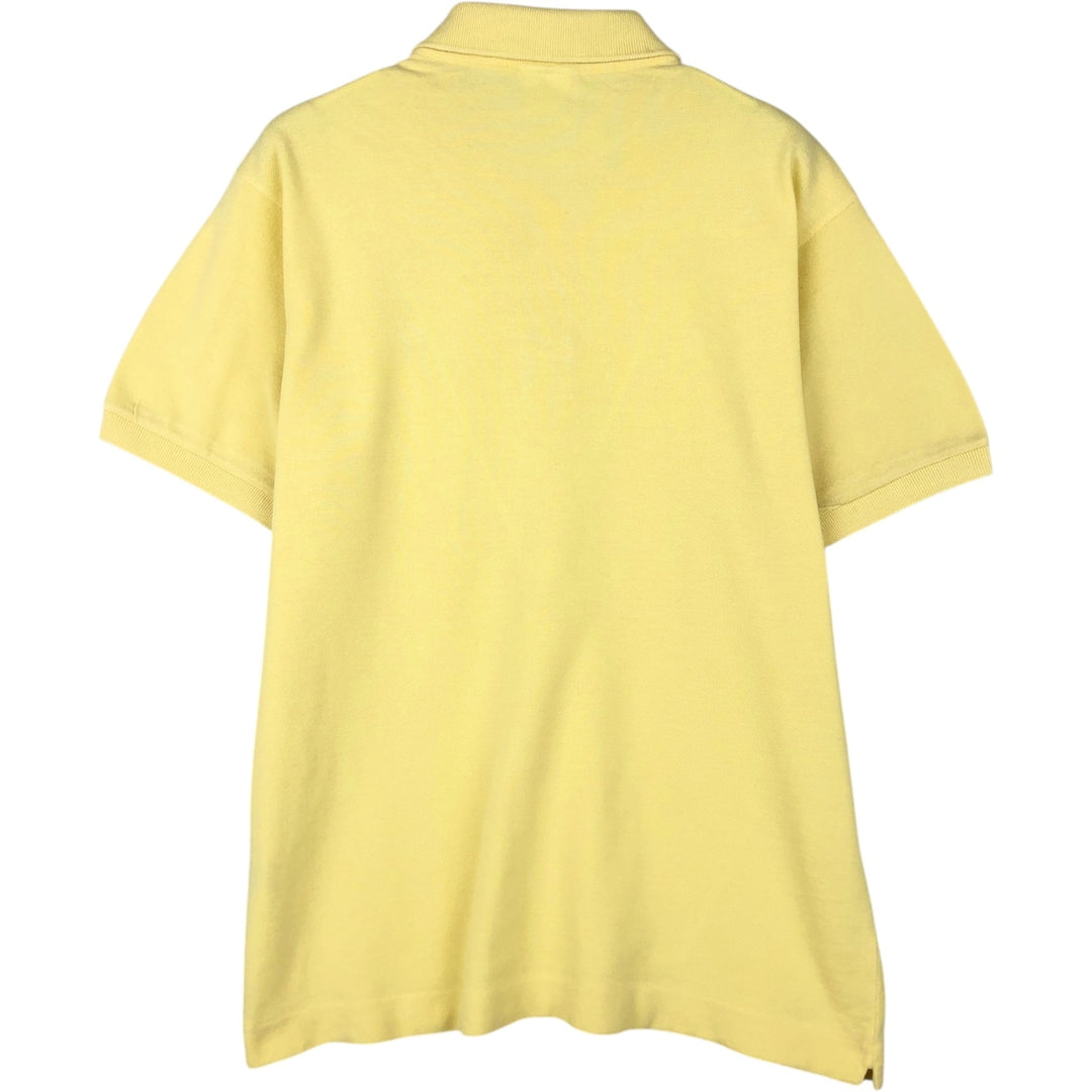 Lacoste LACOSTE French design short sleeve polo shirt size 4, men's M size cotton yellow type Vintage Second Hand