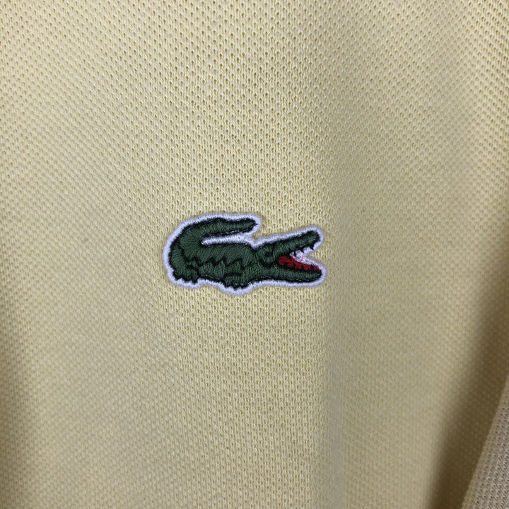 Lacoste LACOSTE French design short sleeve polo shirt size 4, men's M size cotton yellow type Vintage Second Hand