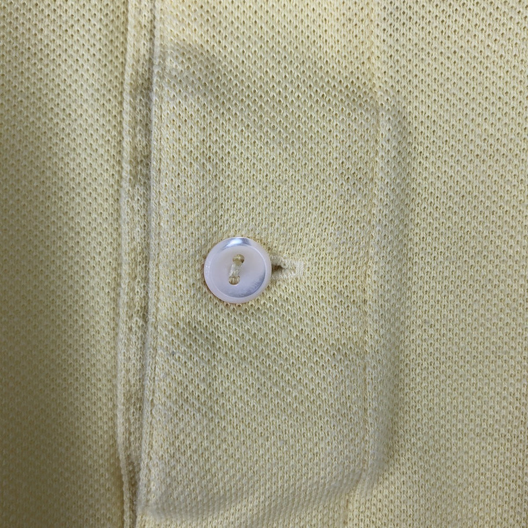 Lacoste LACOSTE French design short sleeve polo shirt size 4, men's M size cotton yellow type Vintage Second Hand