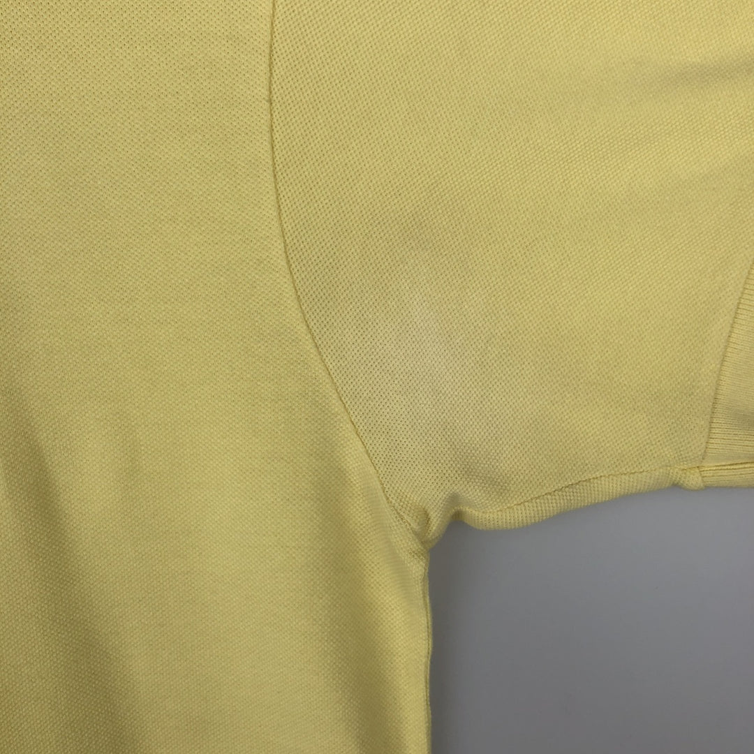 Lacoste LACOSTE French design short sleeve polo shirt size 4, men's M size cotton yellow type Vintage Second Hand